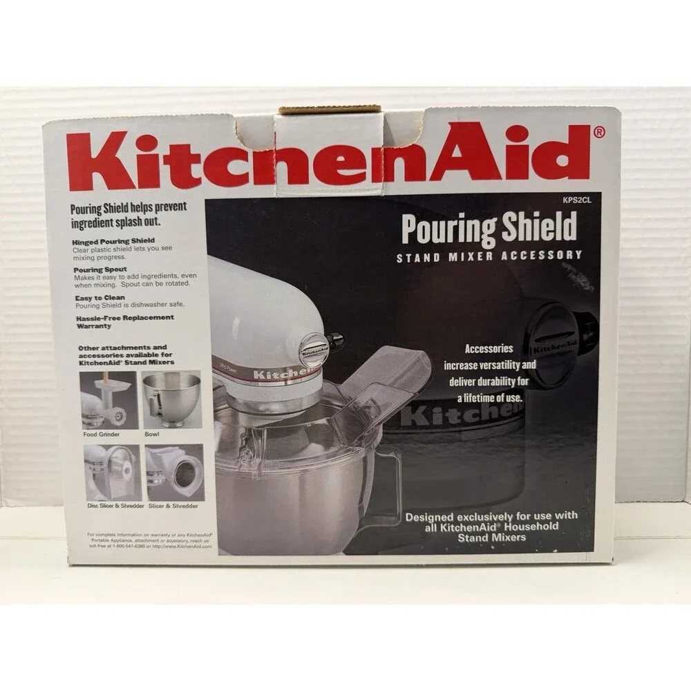 KitchenAid Mixer Bowl Pouring Shield: Model KPS2CL Made in USA  New Open Box
